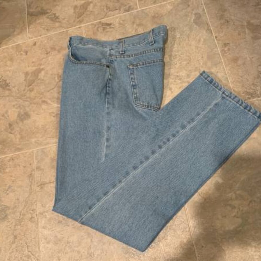 Men's George Regular Fit 36 x 34 Light Wash Denim Jeans #GM08465